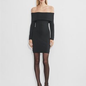 Aritzia Black Off-Shoulder Dress